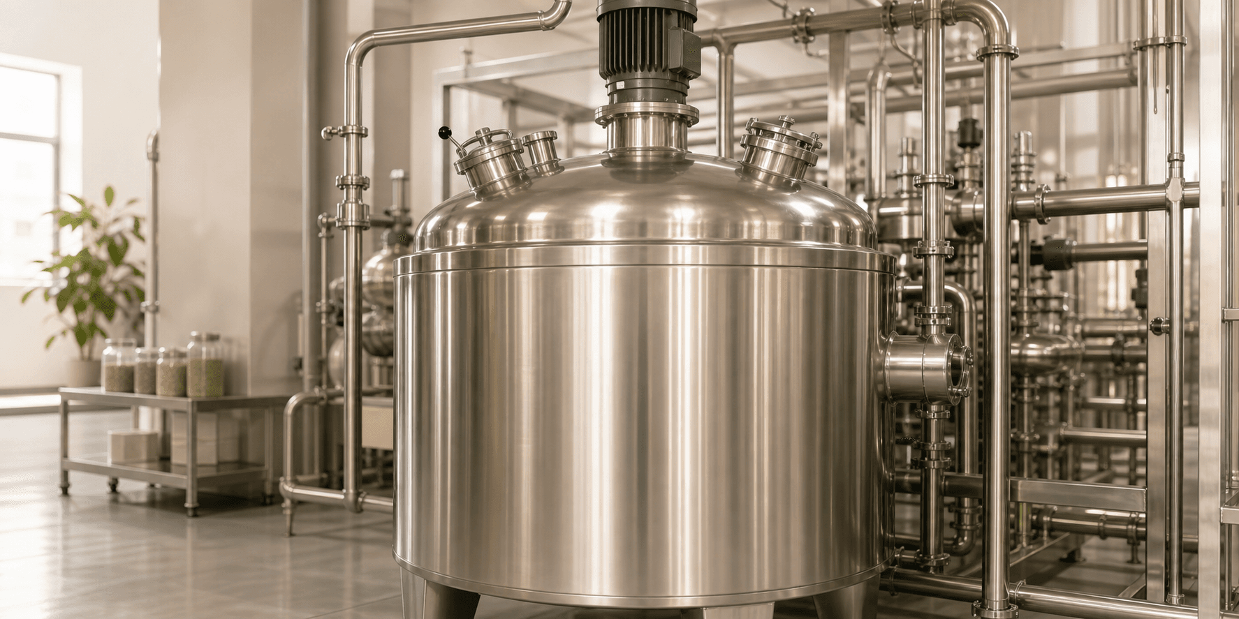 Illustration of a mixing stage used for selected cat litter formulas