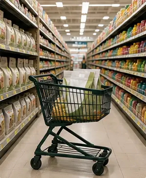 Illustration representing Supermarkets